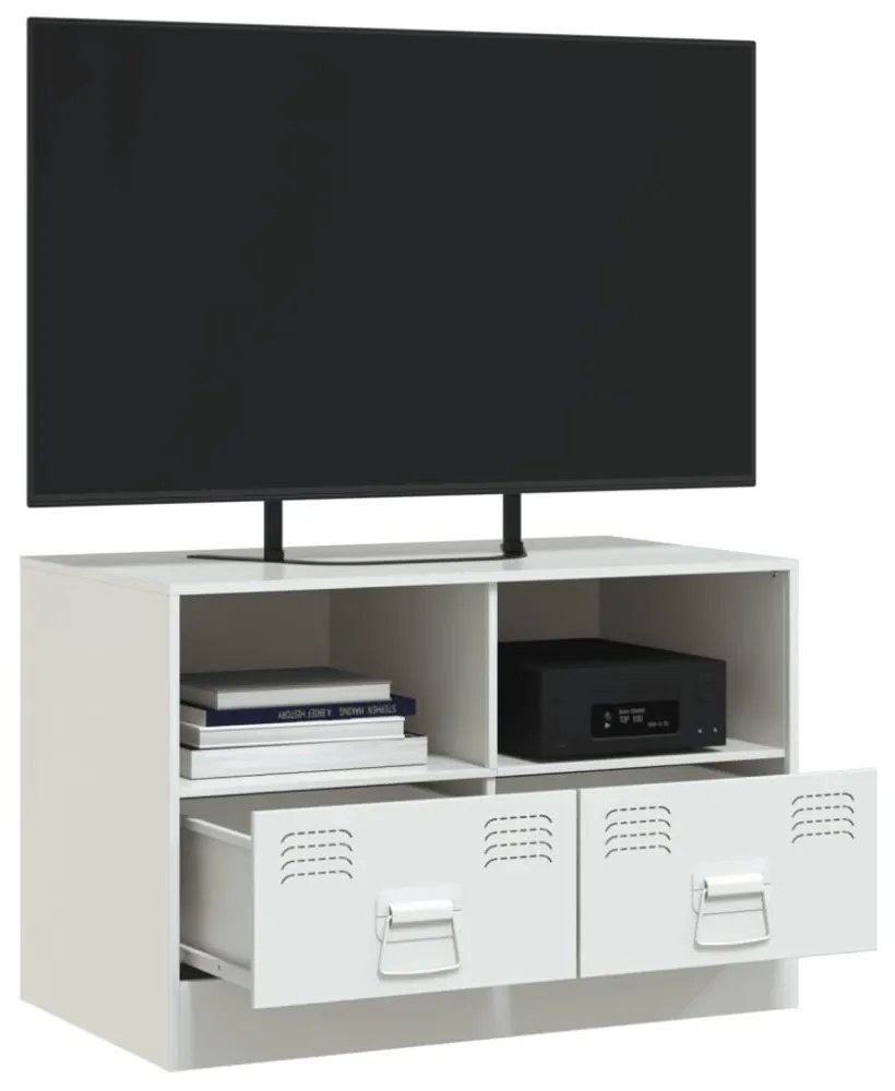 fehér acél TV-szekrény 67 x 39 x 44 cm