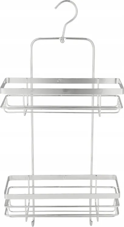 Zuhanykabin polc dupla 41,8x23,9 cm króm függesztett