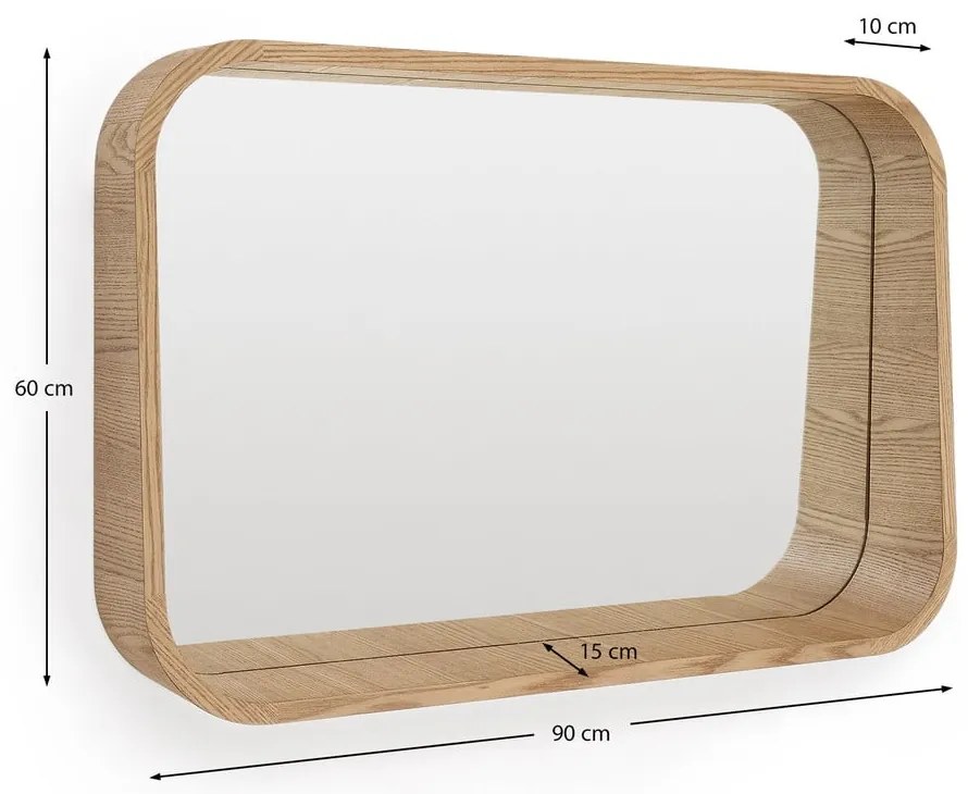 Fali tükör 90x60 cm Salaya – Kave Home