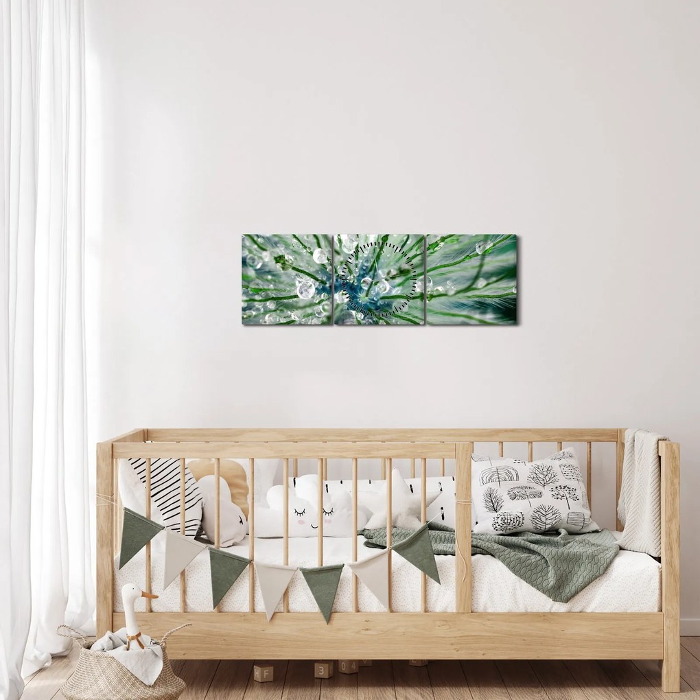 Kép - Makro kép egy virágról (órával) (90x30 cm)