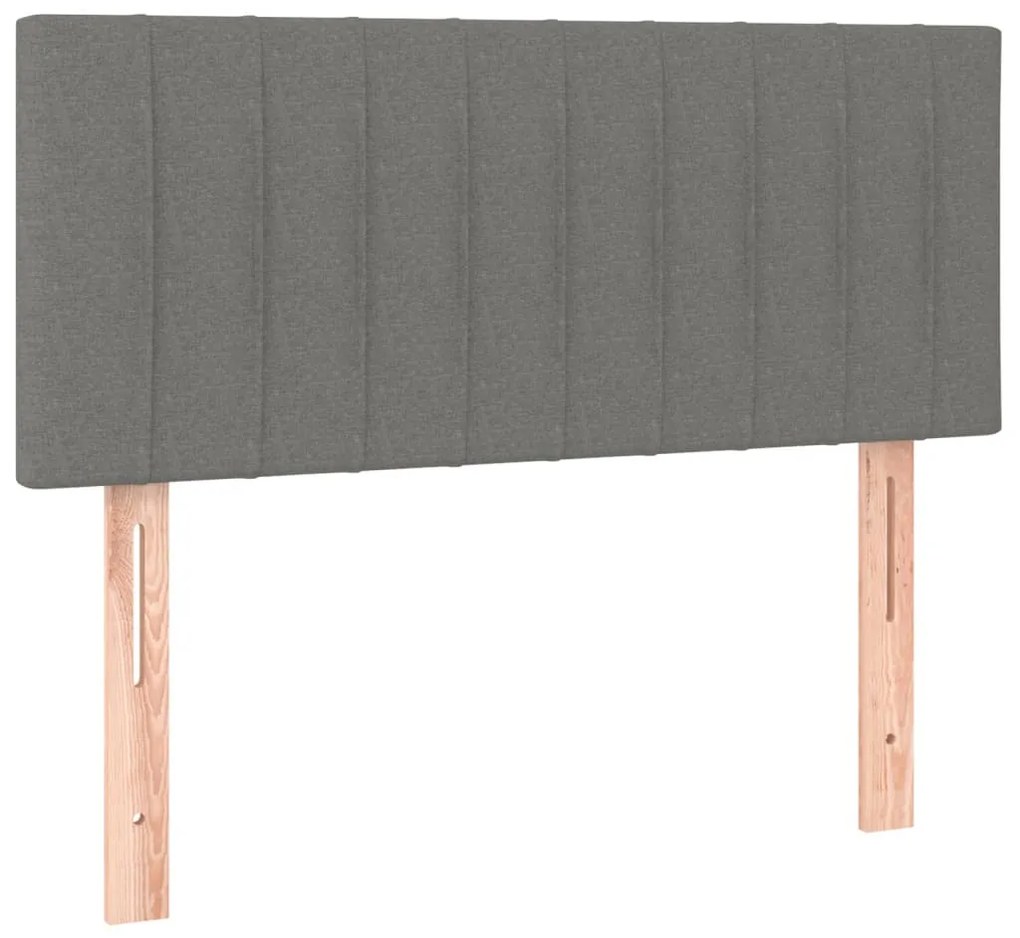 sötétszürke szövet LED-es fejtámla 80 x 5 x 78/88 cm