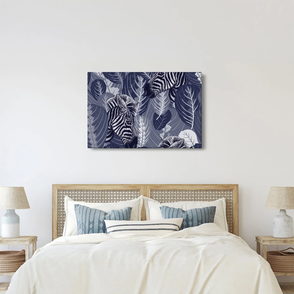Kép - Zebrák a levelek között (90x60 cm)