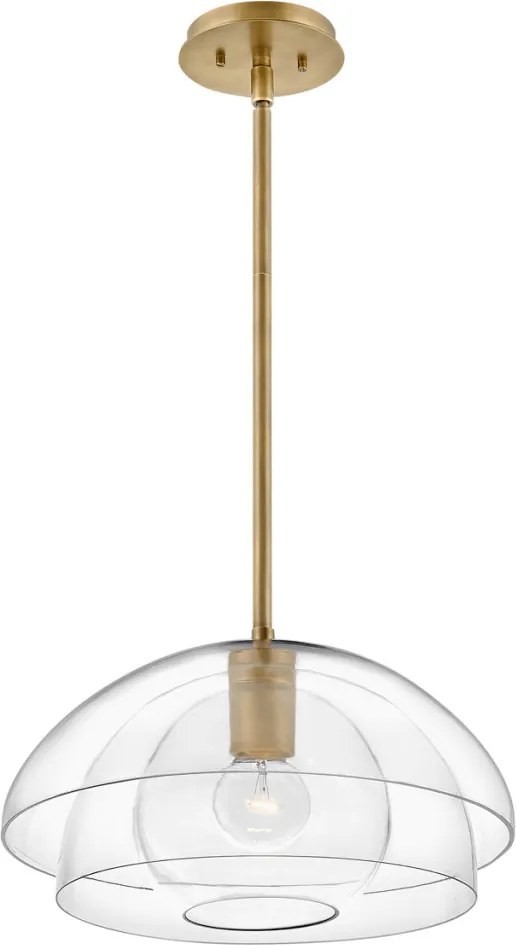 ELSTEAD QN-LOTUS-P-HBR LOTUS Modern Függesztett Lámpa Idős Réz, Átlátszó E27 IP20