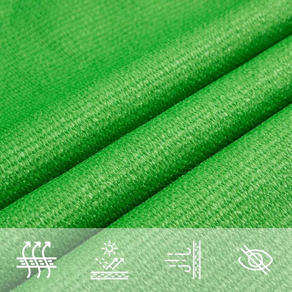 Világoszöld Green trapéz alakú HDPE napvitorla 160 g/m² 4/5x4 m