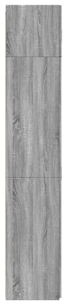 szürke sonoma színű szerelt fa tárolószekrény 80x42,5x225 cm
