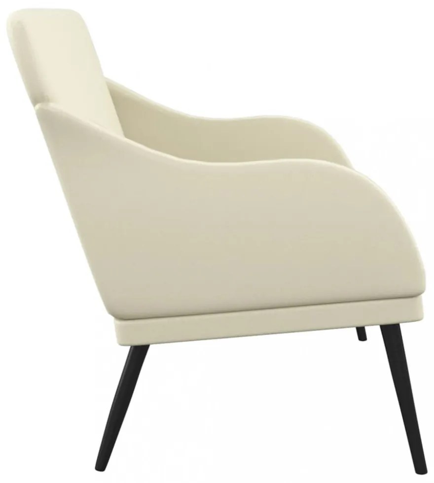 vidaXL krémszínű műbőr pad 110 x 76 x 80 cm