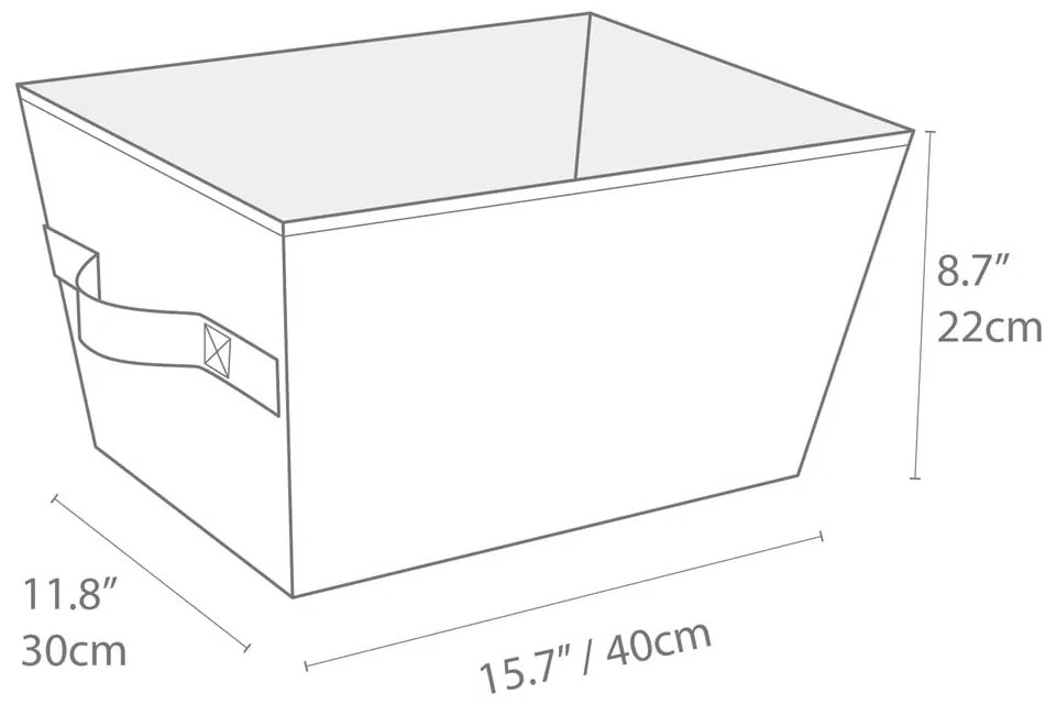 Textil tárolókosár 30x40x22 cm Soft Storage – Bigso Box of Sweden