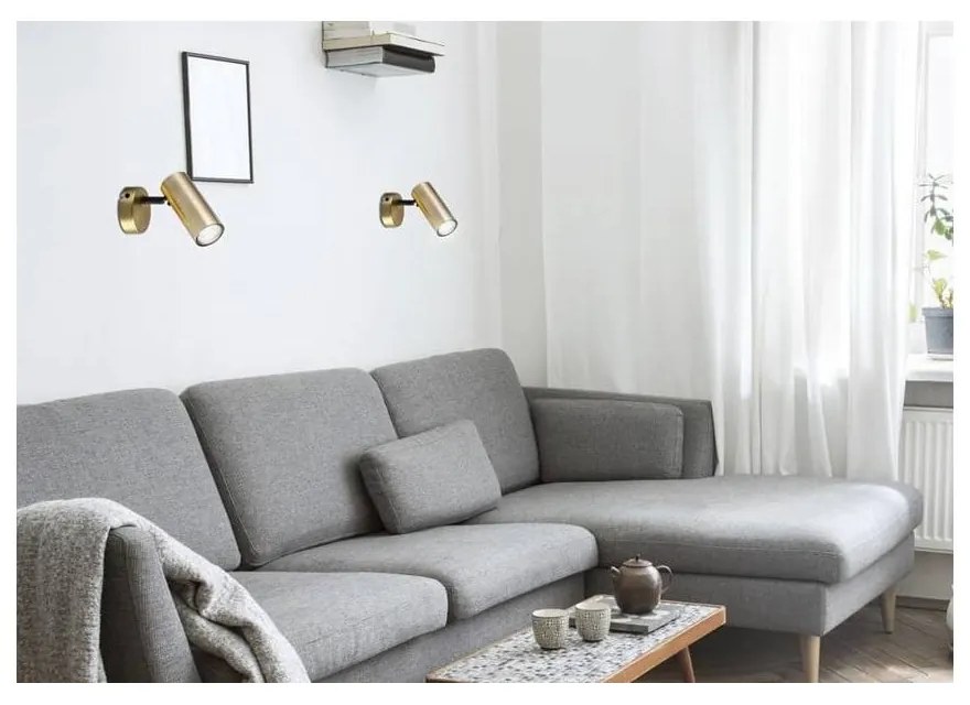 Aranyszínű fém spotlámpa 8x16 cm Colly – Candellux Lighting