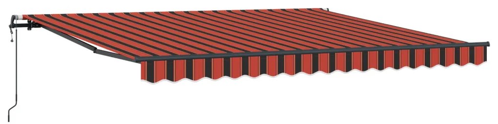 Automatikus behúzható napellenző narancs és barna 400x350 cm