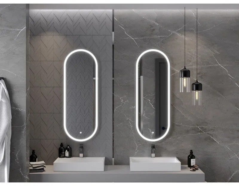 Mexen Bono, LED fürdoszobai tükör háttérvilágítással 45 x 120 cm, 6000K, páramentesíto, 9816-045-120-611-00