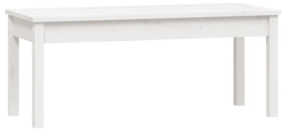fehér tömör fenyőfa kerti pad 109x44x45 cm