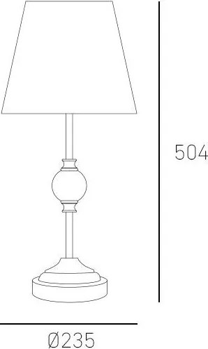 Cosmolight MONACO T01230WH Asztali lámpa 1x40W/E27 IP20