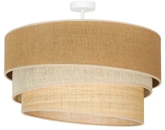 Duolla - Felületre szerelhető csillár YUTE TRIO 3xE27/15W/230V átm. 60 cm barna/szürke/bézs