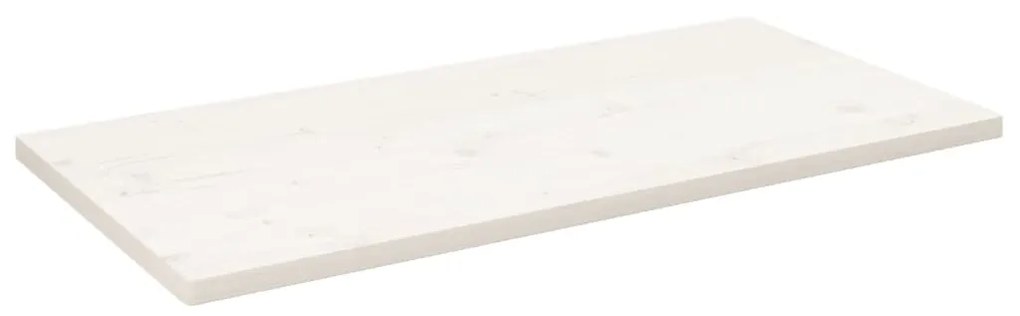 fehér tömör fenyőfa téglalap alakú asztallap 100 x 50 x 2,5 cm