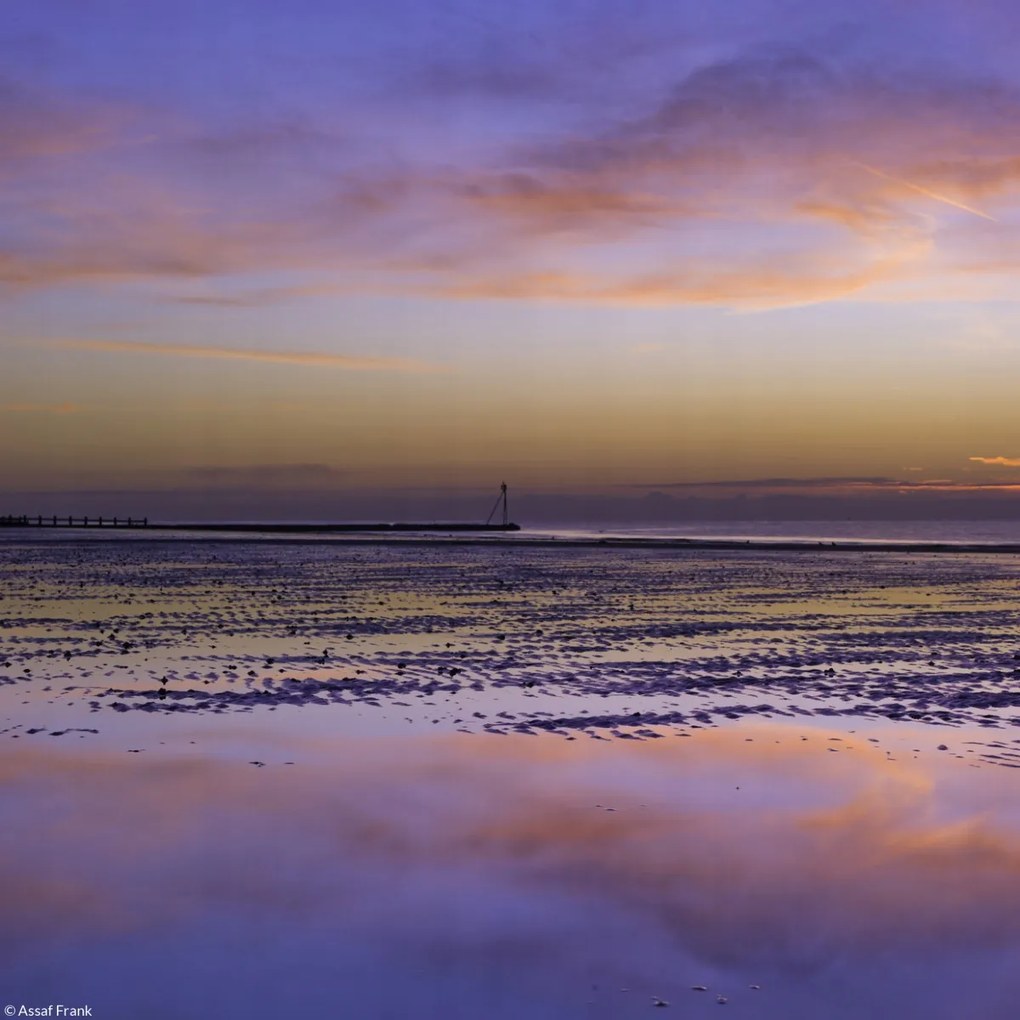 Poszter 20x20cm Napfelkelte a tengerparton, Assaf Frank