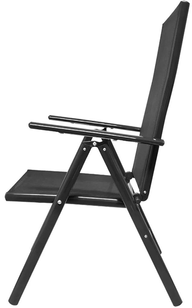 Casaria® 2 db alumínium fotel szett - antracit