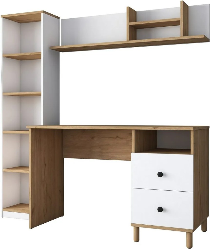 Hapem Walnut and White íróasztal