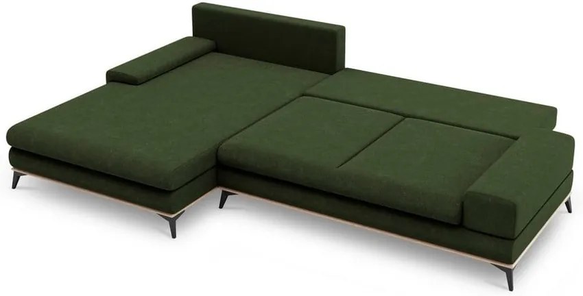 Planet palackzöld kinyitható sarokkanapé, bal oldali - Windsor &amp; Co Sofas