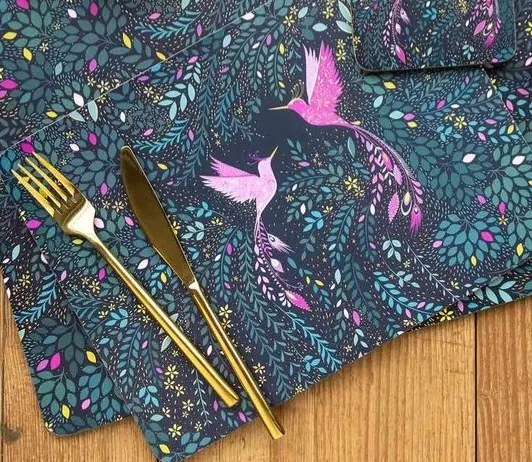 Pimpernel nagy tányéralátét madarak kolibri 30cm