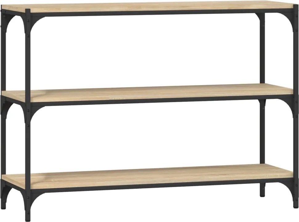 vidaXL sonoma tölgy színű fa és acél könyvszekrény 100 x 33 x 70,5 cm