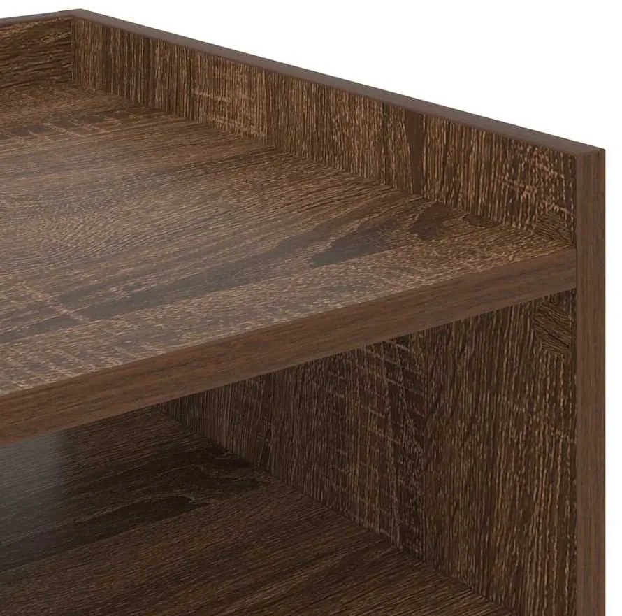 Éjjeliszekrény polcokkal barna tölgy 40 x 40 x 61 cm Faanyag