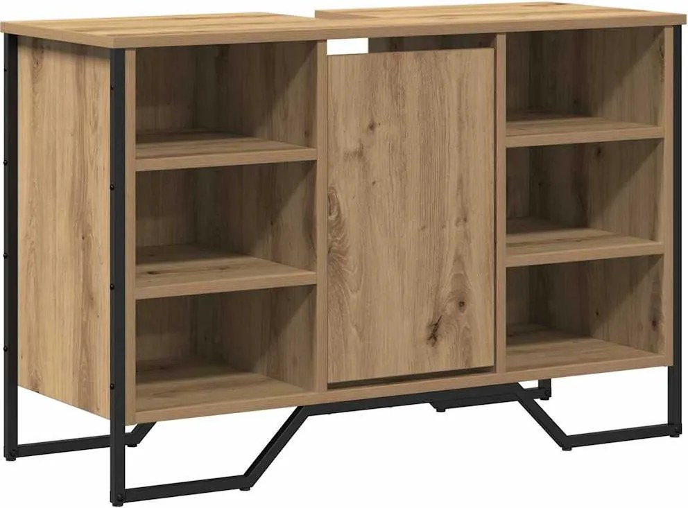 vidaXL Fürdőszobai mosdószekrény Artisan tölgy 91 x 35 x 60 cm Faanyag