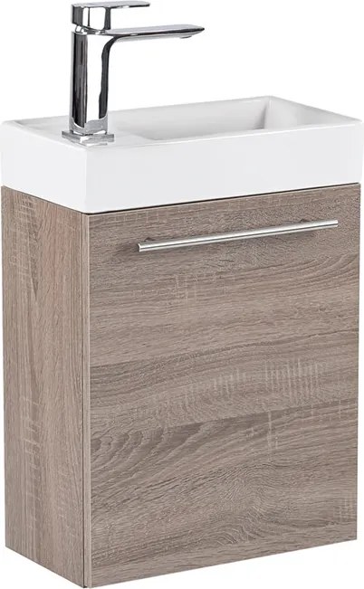 Fantastic alsó fürdőszoba bútor, mosdóval, yorki tölgy színben