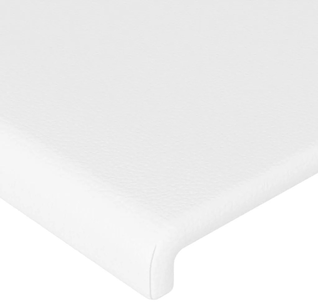 fehér műbőr LED-es fejtámla 180x5x118/128 cm