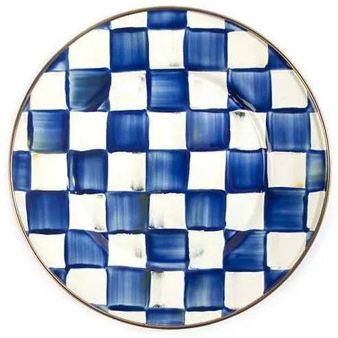 Zománcozott desszerttál "Royal Check" 20 cm - MacKenzie-Childs