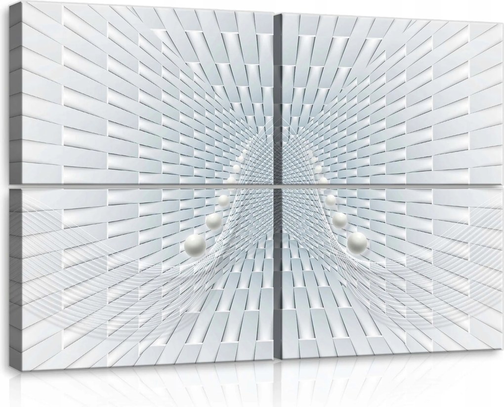 Vászonkép 120x80 Geometrikus absztrakt futurisztikus alagút 3D minimalizmus