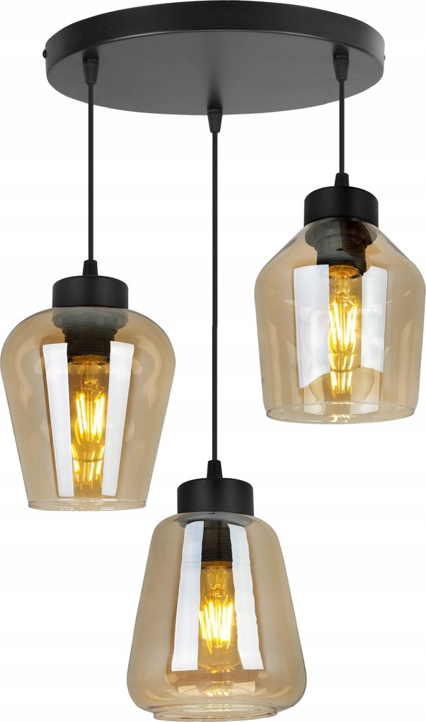 Mennyezeti Lámpa Lógó Csillár Hármas Üveg Plafon Konyha Nappali