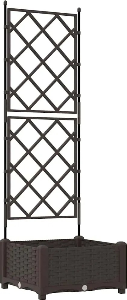 vidaXL Kerti cserép Barna 40 x 40 x 125,5 cm Acél