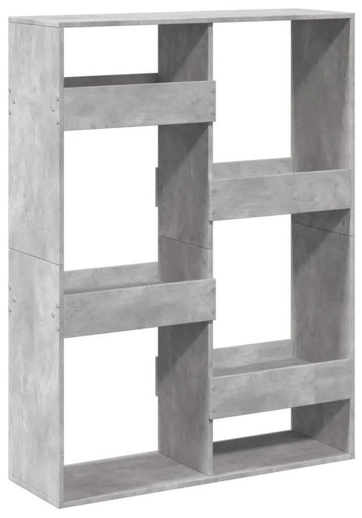 betonszürke szerelt fa könyvespolc 100 x 33 x 135 cm