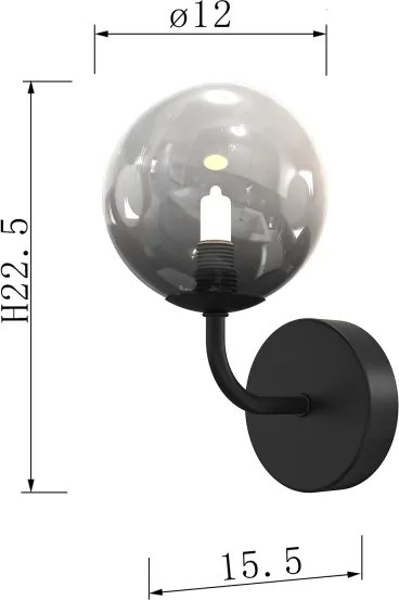 ONLI - Fali lámpa PALOMA 1xG9/10W/230V fekete/füstös