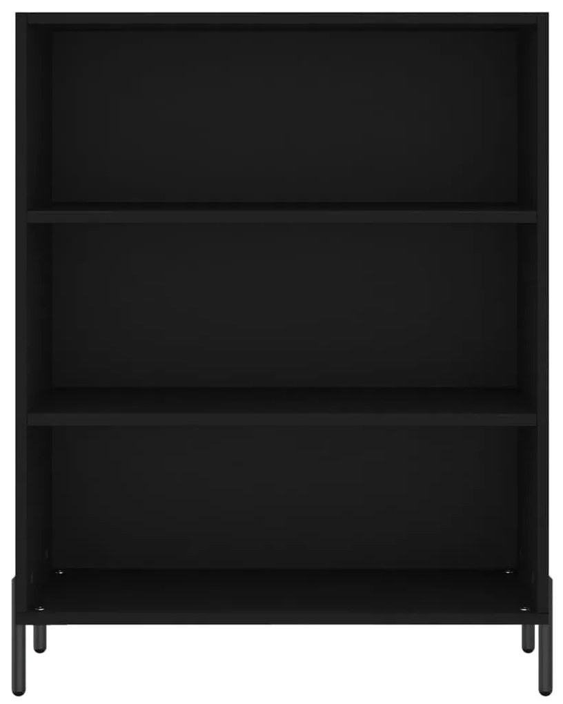 fekete szerelt fa polcos szekrény 69,5 x 32,5 x 90 cm
