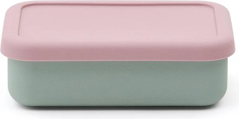 Rózsaszín-türkiz szilikon gyerek uzsonnás doboz Lili – Kave Home