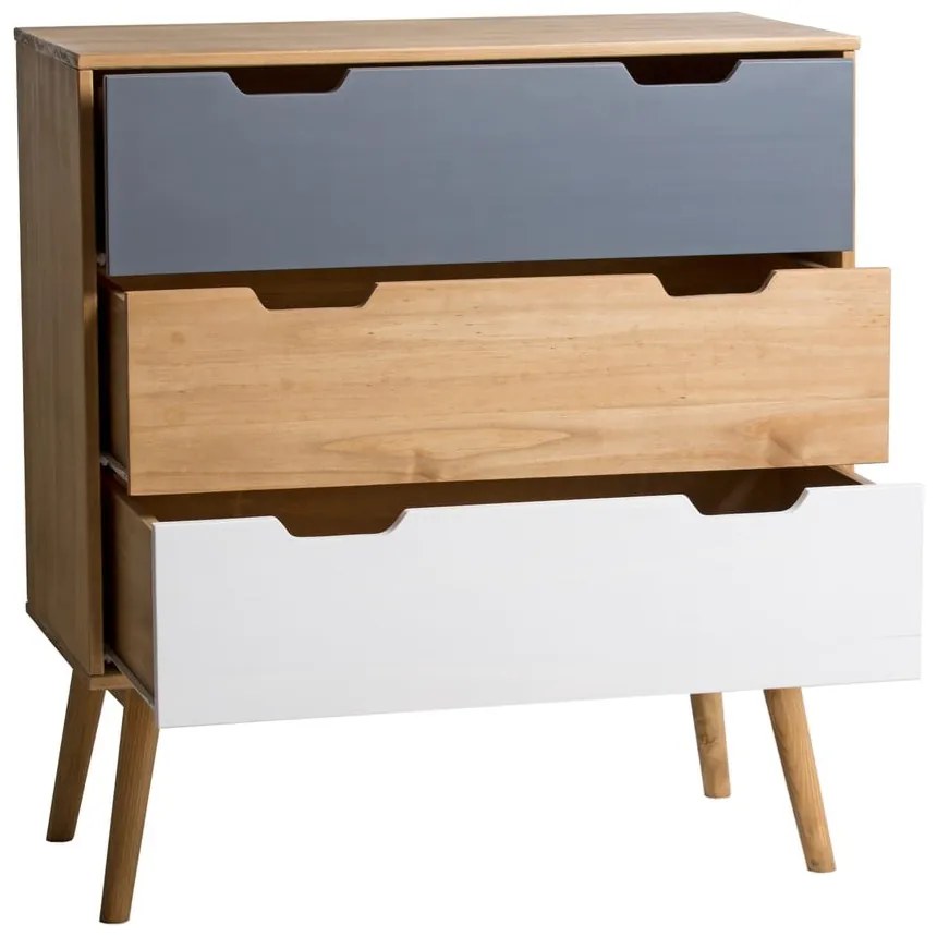 Cusco komód tömör borovi fenyőből, szélesség 80 cm - Marckeric