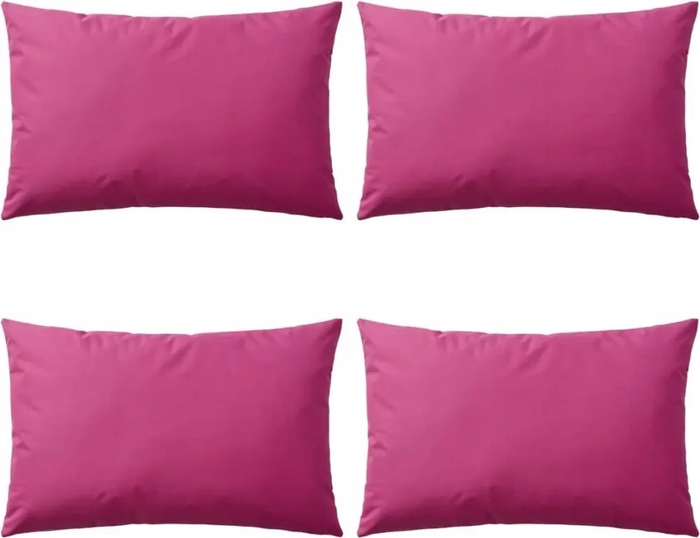 Kültéri Párnák, 4 db, 60x40 cm, rózsaszín