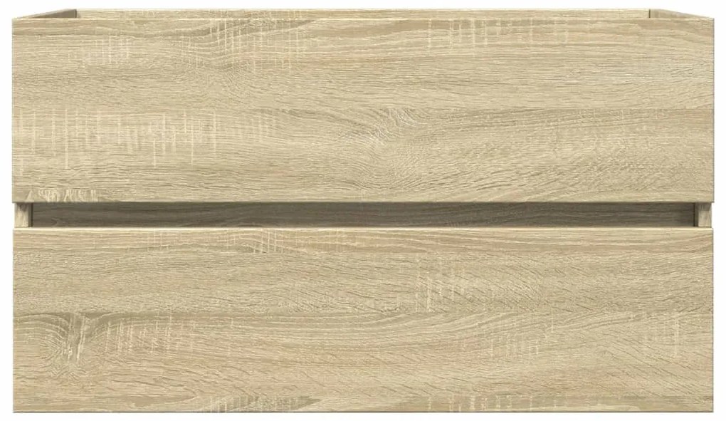 sonoma tölgy színű szerelt fa mosdószekrény 80 x 38,5 x 45 cm