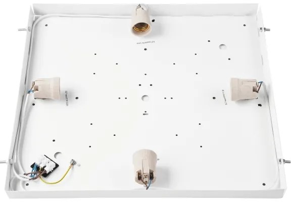 Mennyezeti lámpa OAK SQUARE 4xE27/15W/230V 48x48 cm tölgy/fekete