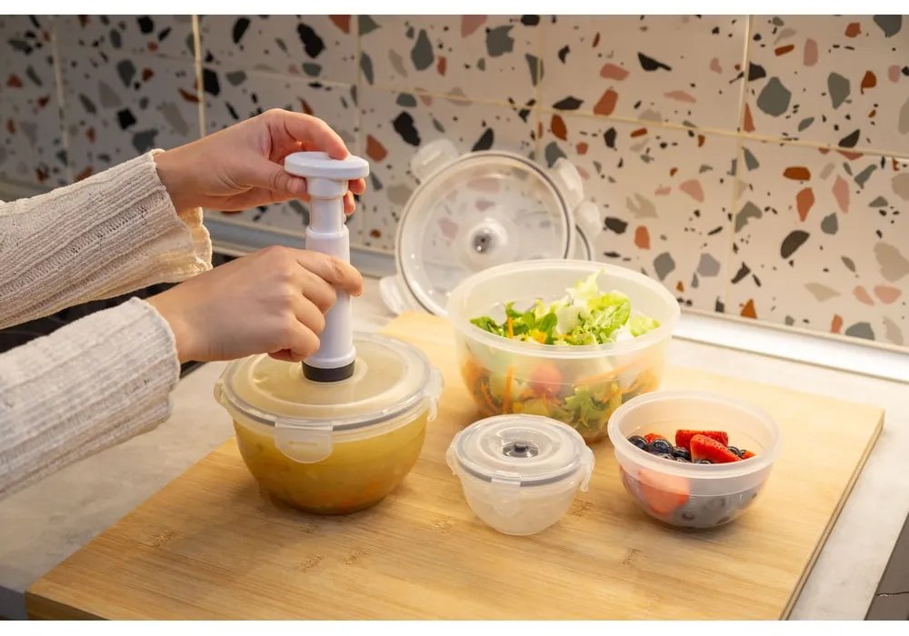 Food Saver 4 db élelmiszer-tároló szett vákuumpumpával - Compactor