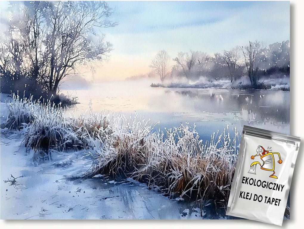 Fotótapéta Flizelina Fagyos Táj Tél Hó Tó 400x280 ragasztó