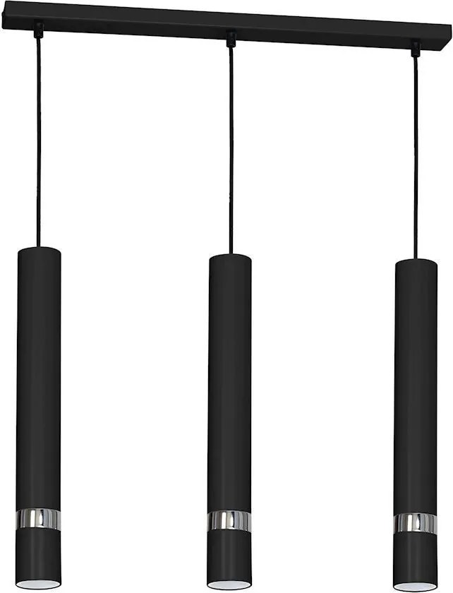 MILAGRO MLP1414 JOCKER BLACK Hengeres Függesztett Lámpa Króm, Matt Fekete GU10 IP20