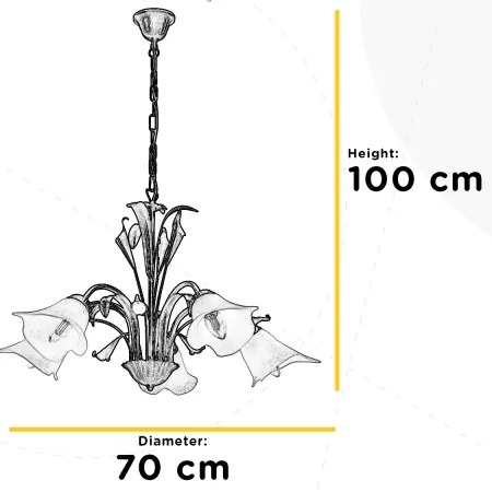 ONLI - Csillár láncon LUCREZIA 5xE14/6W/230V krém