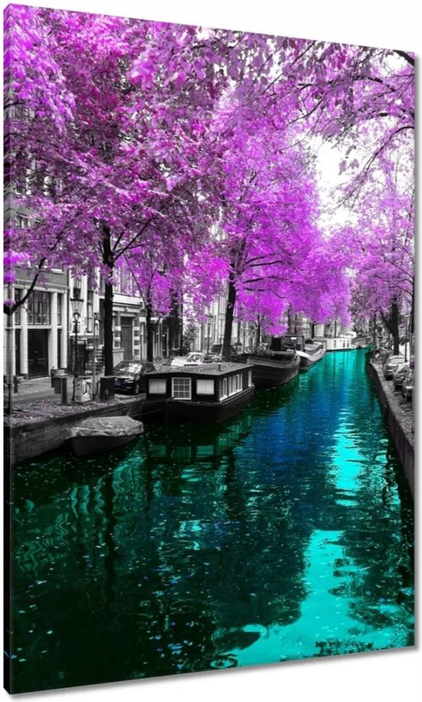 Festmények 70x100 Folyó Amszterdamban