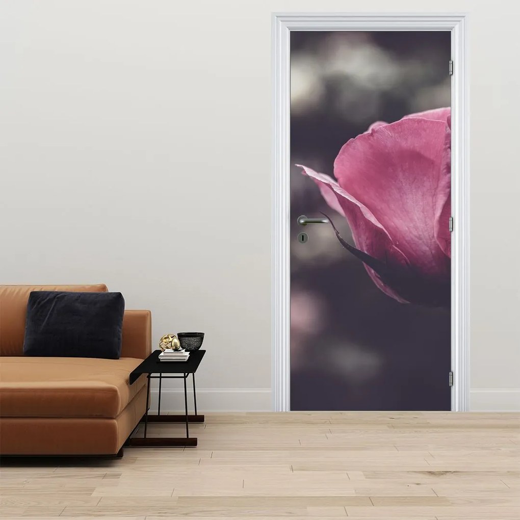 Fotótapéta ajtóra - Rózsavirág részlete (95x205cm)
