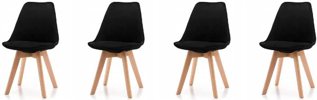 Étkezőszékek 4db Skandináv stílus Black Glamor