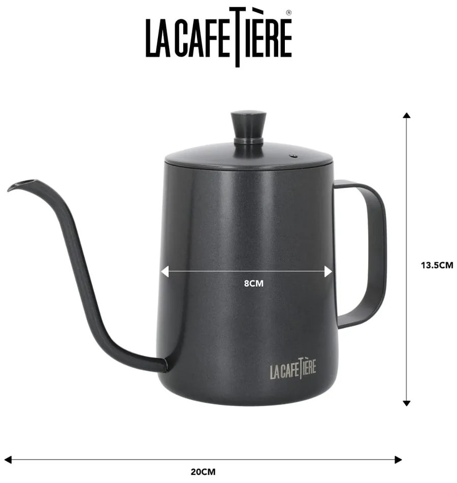 Szürke rozsdamentes acél kávéskanna 0,6 l La Cafetiere - Kitchen Craft