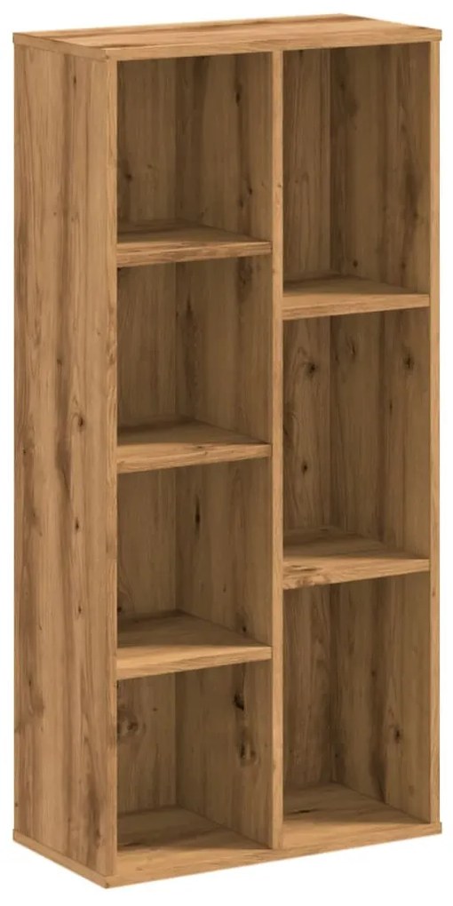 kézműves tölgy szerelt fa könyvespolc 50 x 25 x 105 cm