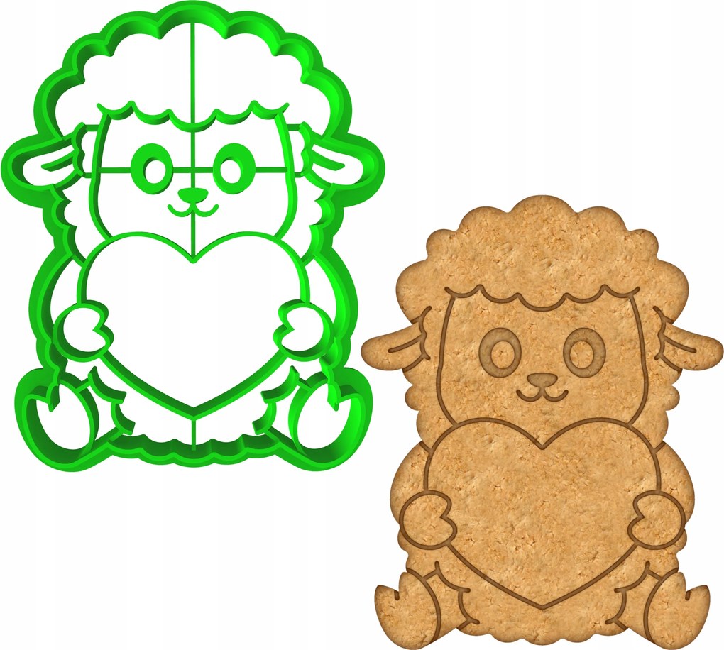 Húsvéti Forma Mézeskalács lyukasztó Húsvéti Bárány 8cm